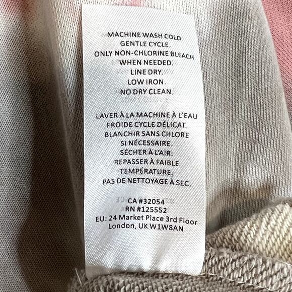 Dolan LCC Kendall Long Sleeve Tie Dye Pullover Sweatshirt Pink Taupe Women Small - Picture 14 of 14
